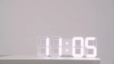Electronic clock time is ticking. Stock Footage 167006616