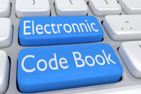 Electronic Code Book concept Stock Illustration