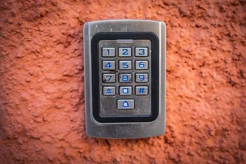 Electronic code key. Public and apartment building security Stock Photos