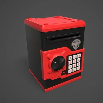 Electronic coin bank box children toy 3D Model
