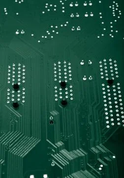 Electronic collection - backside computer mainboard Stock Photos