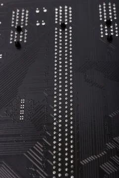 Electronic collection - backside computer mainboard Stock Photos