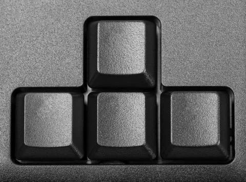 Electronic collection - block arrows on the computer keyboard Stock Photos
