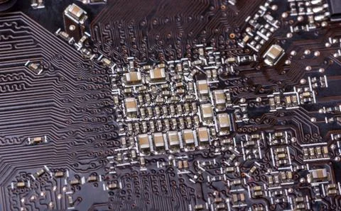 Electronic collection - computer circuit board Stock Photos