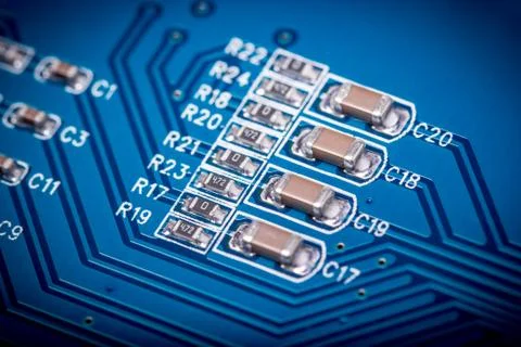Electronic collection - computer circuit board Foto stock