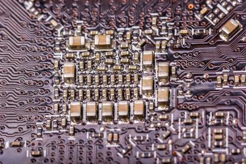 Electronic collection - computer circuit board Stock Photos