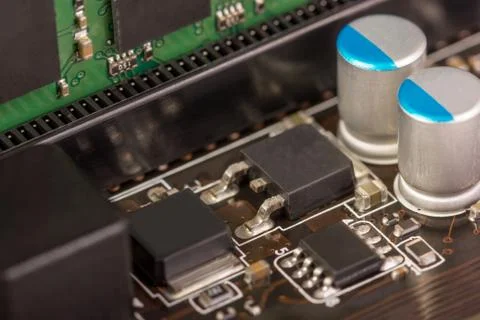 Electronic collection - computer circuit board Foto stock