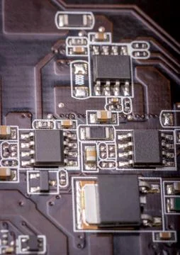 Electronic collection - computer circuit board Stock Photos