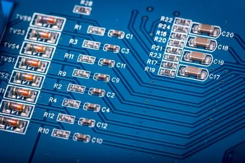 Electronic collection - computer circuit board Foto stock