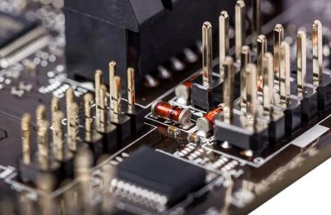 Electronic collection - computer circuit board Electronic collection - fra... Stock Photos