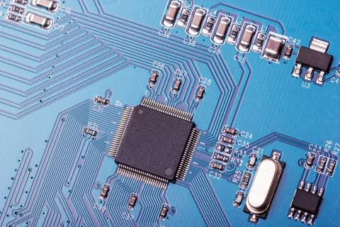 Electronic collection - computer circuit board Electronic collection - fra... Stock Photos