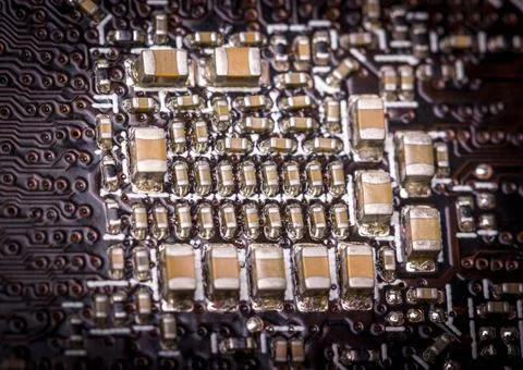 Electronic collection - computer circuit board Electronic collection - clo... Stock Photos