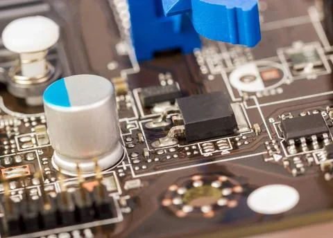 Electronic collection - computer circuit board Electronic collection - fra... Stock Photos