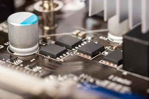 Electronic collection - computer circuit board Electronic collection - clo... Stock Photos