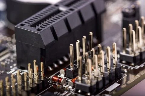 Electronic collection - computer circuit board Electronic collection - clo... Stock Photos