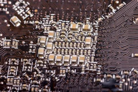 Electronic collection - computer circuit board Electronic collection - fra... Stock Photos