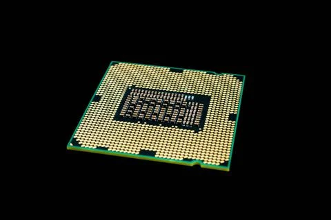 Electronic collection - Computer CPU (Central Processing Unit) chip isolat... Stock Photos