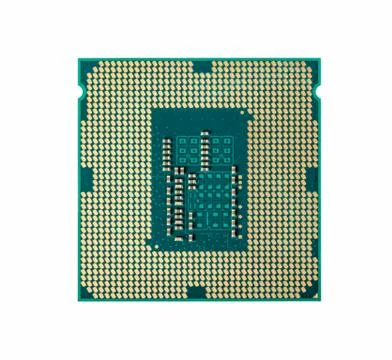 Electronic collection - Computer CPU Processor Chip from the bottom side isol 写真素材