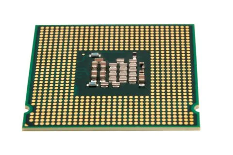 Electronic collection - Computer CPU Processor Chip isolated on 스톡 사진