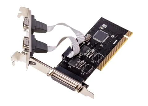 Electronic collection - Computer digital input output port Card Stock Photos