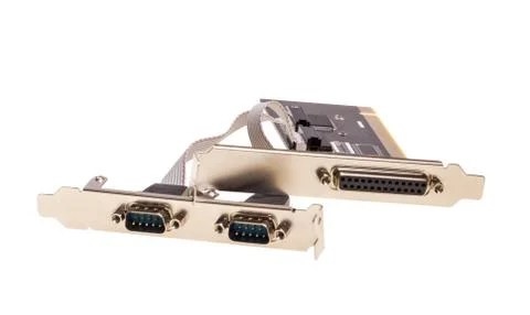 Electronic collection - Computer digital input output port Card Stock Photos