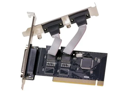 Electronic collection - Computer digital input output port Card Stock Photos