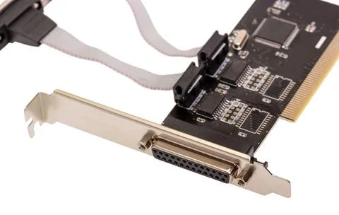 Electronic collection - Computer digital input output port Card Electronic... Stock Photos