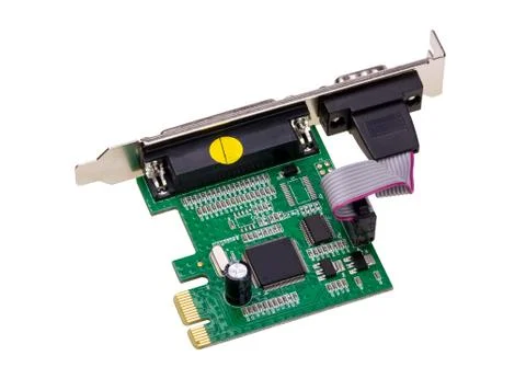 Electronic collection - computer digital i/o port card Stock Photos