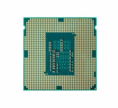 Electronic collection - Computer processor chip (CPU) isolated on white ba... Foto stock