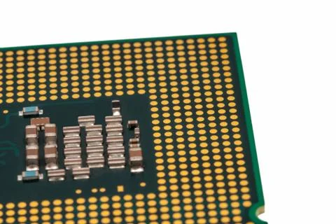 Electronic collection - Computer processor isolated on white background Stock Photos