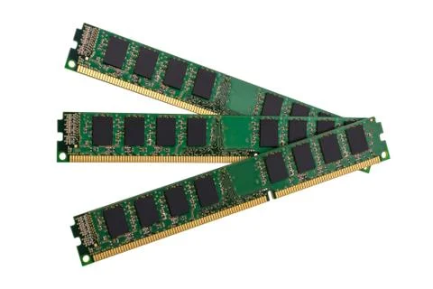 Electronic collection - computer random access memory (RAM) modules Stock Photos