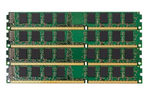 Electronic collection - computer random access memory (RAM) modules Stock Photos