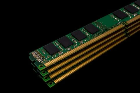 Electronic collection - computer random access memory (RAM) modu Stock Photos