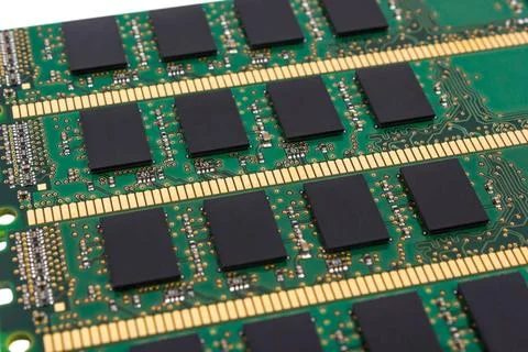 Electronic collection - computer random access memory (RAM) modules Electr... Stock Photos