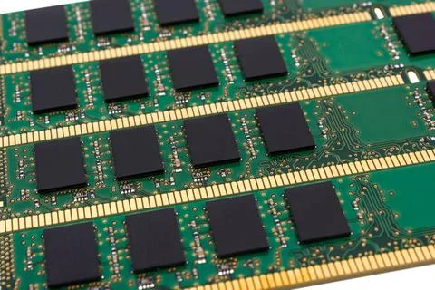 Electronic collection - computer random access memory (RAM) modules Electr... Stock Photos