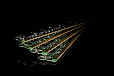 Electronic collection - computer random access memory (RAM) modules Electr... Stock Photos