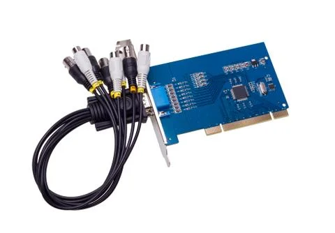 Electronic collection - computer video capture card Stock Photos