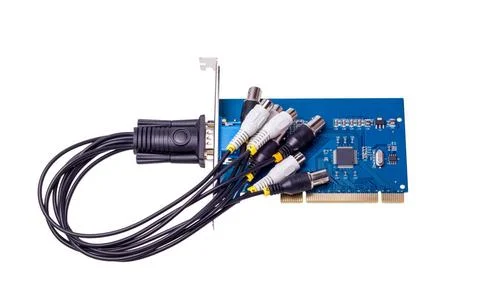 Electronic collection - Computer video capture card Computer video capture... Stock Photos