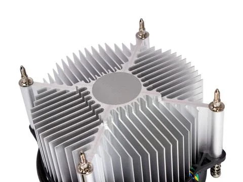 Electronic collection - CPU cooler Close-up shot of computer CPU cooler is... 스톡 사진