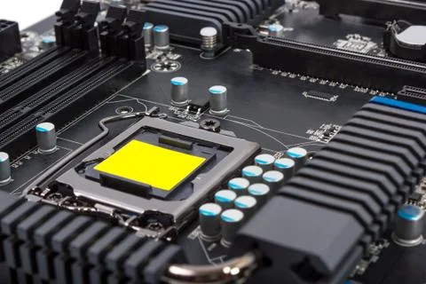 Electronic collection - Multiphase power system modern processor Stock Photos