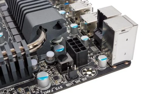 Electronic collection - Multiphase power system modern processor Stock Photos