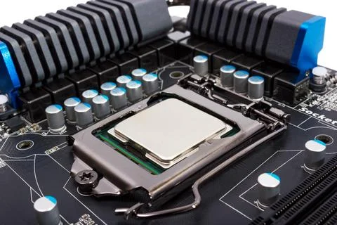 Electronic collection - Multiphase power system modern processor Multiphas... 스톡 사진