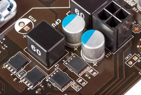 Electronic collection - Multiphase power system modern processor Multiphas... 스톡 사진
