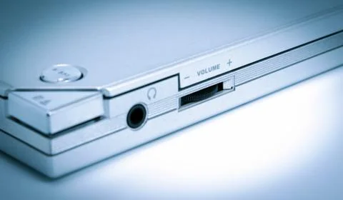 Electronic collection - volume control toned blue Stock Photos