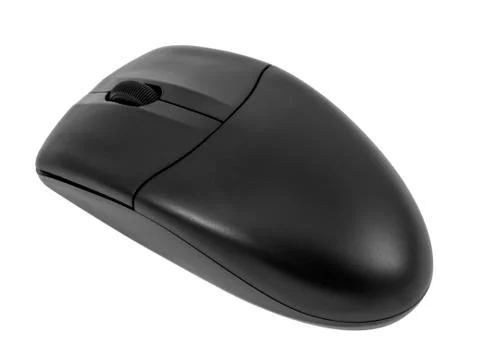 Electronic collection - wireless optical black computer mouse Foto stock