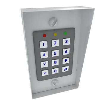 Electronic combination Lock isolated on white Stock Illustration