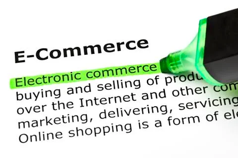 'electronic commerce', under 'e-commerce' Stock Photos