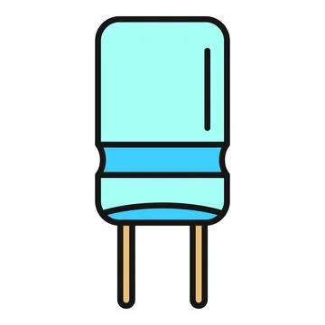 Electronic component capacitor element for circuit board technology 스톡 일러스트