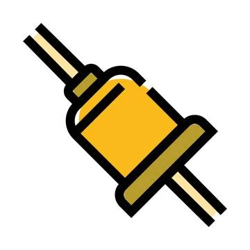 Electronic component diode creating electrical current flow Illustrazione stock