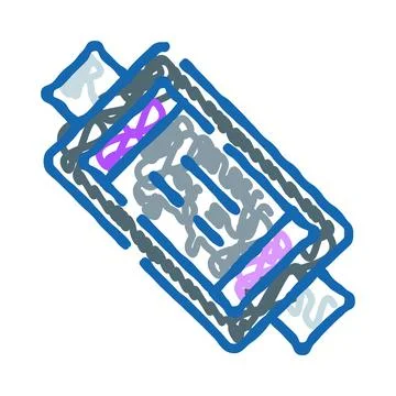 Electronic component element sketch doodle illustration design イラスト素材